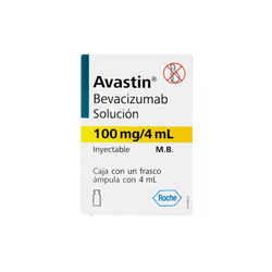 AVASTIN 100 mg, medicamento de alta especialidad utilizado en Oncología.