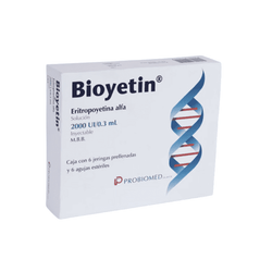 BIOYETIN 2000 UI, medicamento de alta especialidad utilizado en Nefrología y Oncología.