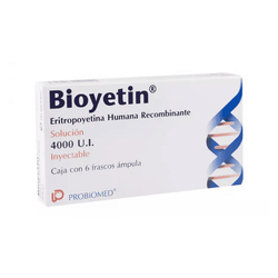 BIOYETIN 4000 UI, medicamento de alta especialidad utilizado en Nefrología y Oncología.