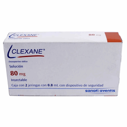 CLEXANE 80 mg, medicamento de alta especialidad utilizado en Cardiología.