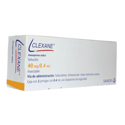 CLEXANE 40 mg, medicamento de alta especialidad utilizado en Cardiología.
