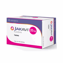 JAKAVI 20 mg, medicamento de alta especialidad utilizado en Hematología.