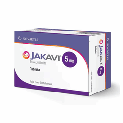 JAKAVI 5 mg, medicamento de alta especialidad utilizado en Hematología.