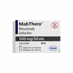 MABTHERA 500 mg, medicamento de alta especialidad utilizado en Hematología y Reumatología.
