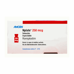 NPLATE 250 microgramos, medicamento de alta especialidad utilizado en Hematología.