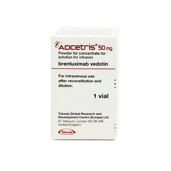 ADCETRIS 50 mg, medicamento de alta especialidad utilizado en Hematología.