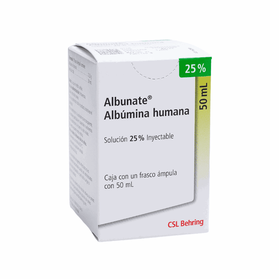 ALBUNATE 25%, medicamento de alta especialidad utilizado en Neumología.
