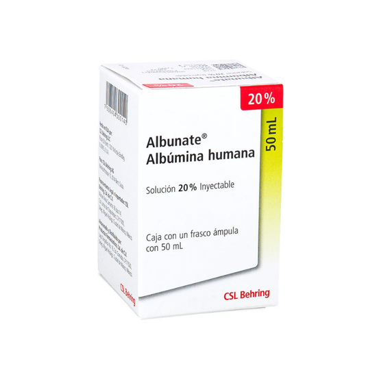 ALBUNATE 20%, medicamento de alta especialidad utilizado en Neumología. 