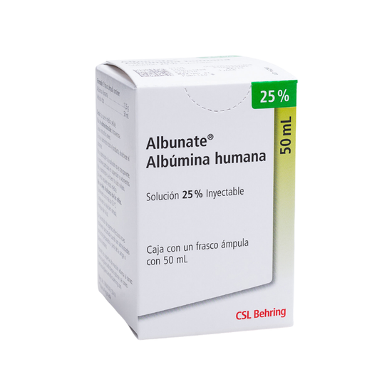 ALBUNATE 25%, medicamento de alta especialidad utilizado en Neumología.
