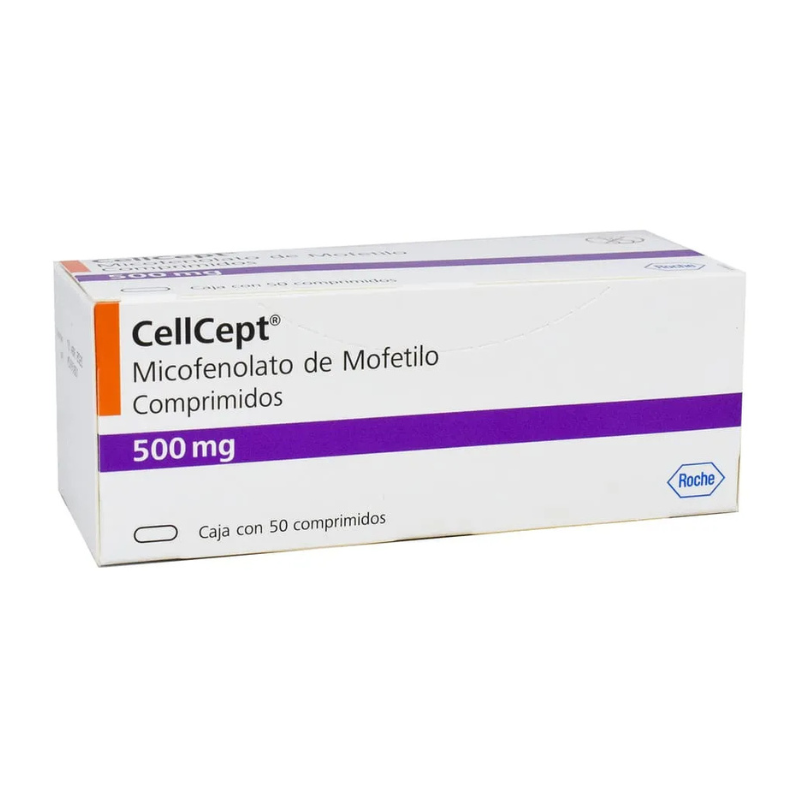 CELLCEPT 500 mg, medicamento de alta especialidad utilizado en Nefrología.
