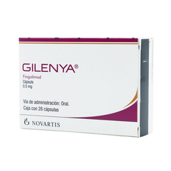 GILENYA 0.5 mg, medicamento de alta especialidad utilizado en Neurología.
