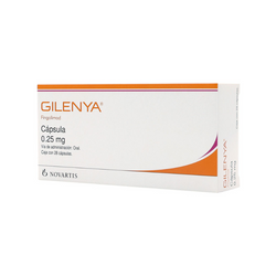 GILENYA 0.25 mg, medicamento de alta especialidad utilizado en Neurología.
