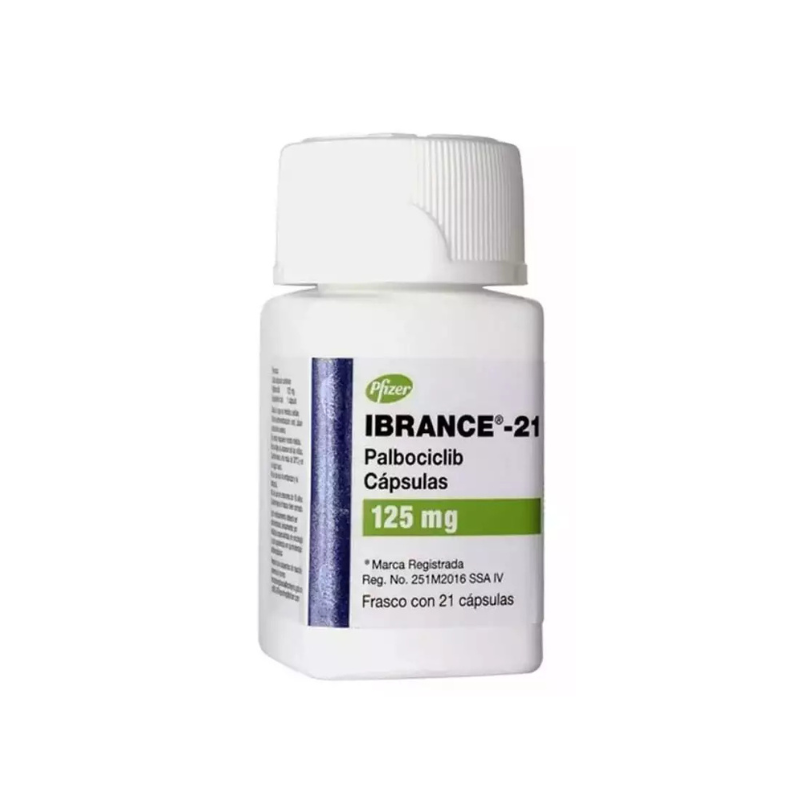 IBRANCE 125 mg, medicamento de alta especialidad utilizado en Oncología.
