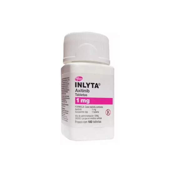 INLYTA 1 mg, medicamento de alta especialidad utilizado en Oncología.
