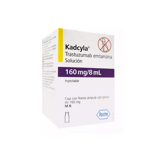 KADCYLA 160 mg, medicamento de alta especialidad utilizado en Oncología.
