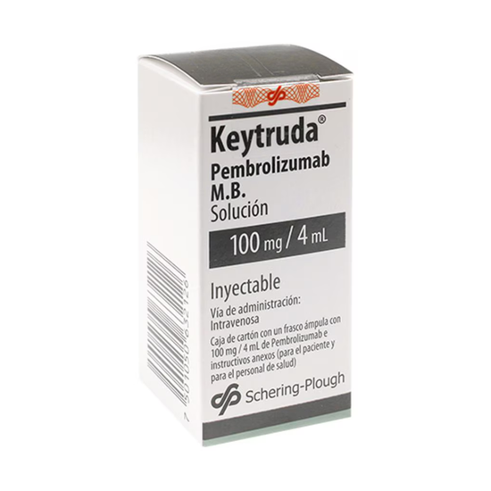 KEYTRUDA 100 mg, medicamento de alta especialidad utilizado en Oncología.
