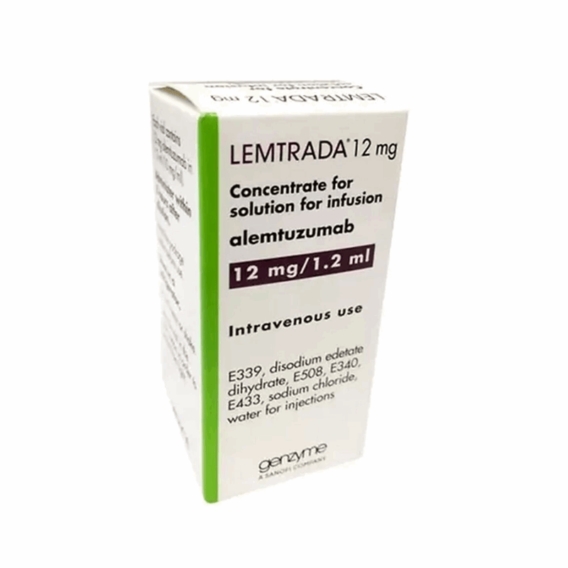 LEMTRADA 12 mg, medicamento de alta especialidad utilizado en Neurología.
