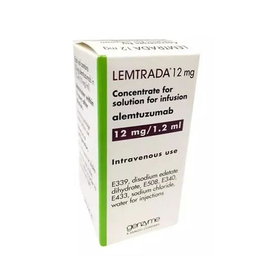 LEMTRADA 12 mg, medicamento de alta especialidad utilizado en Neurología.
