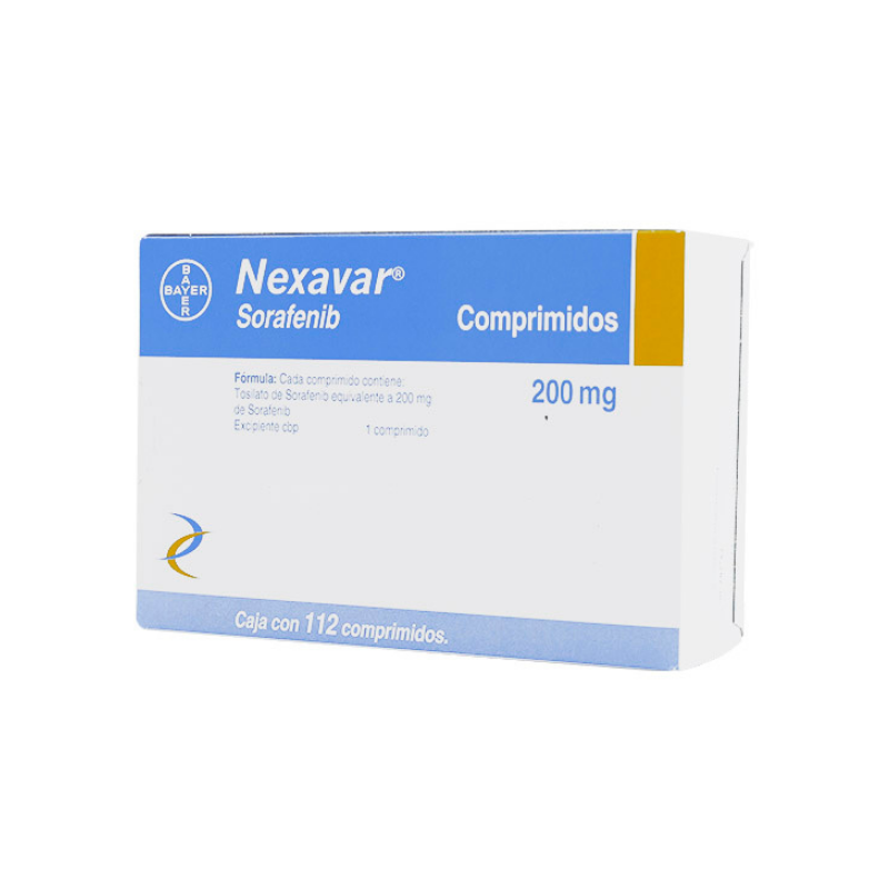 NEXAVAR 200 mg, medicamento de alta especialidad utilizado en Oncología.
