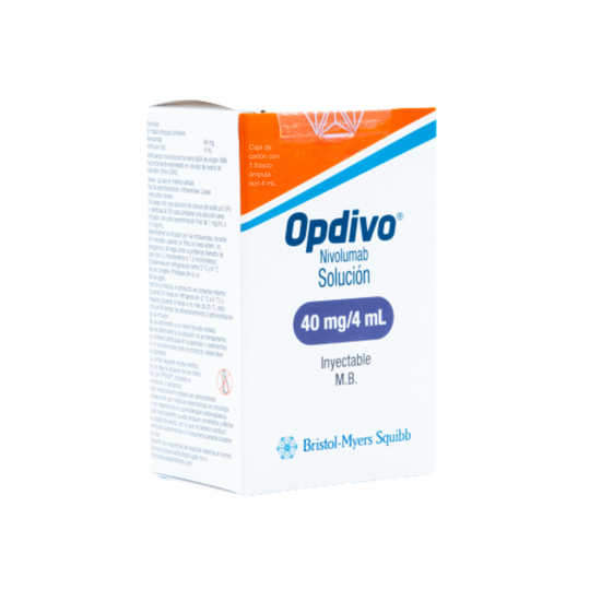 OPDIVO 40 mg, medicamento de alta especialidad utilizado en Oncología.
