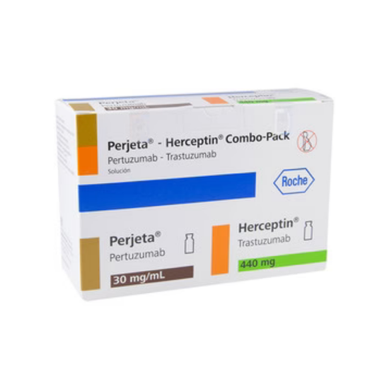 PERJETA-HERCEPTIN 420 mg + 440 mg, medicamento de alta especialidad utilizado en Oncología.
