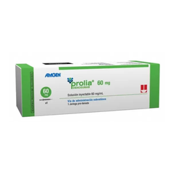 PROLIA 60 mg, medicamento de alta especialidad utilizado en Reumatología.
