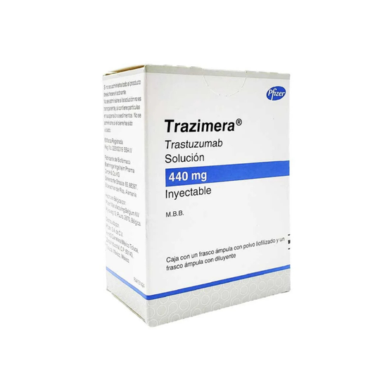 TRAZIMERA 440 mg, medicamento de alta especialidad utilizado en Oncología.
