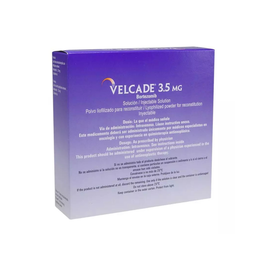 VELCADE 3.5 mg, medicamento de alta especialidad utilizado en Hematología.
