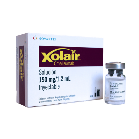 XOLAIR 150 mg, medicamento de alta especialidad utilizado en Neumología.
