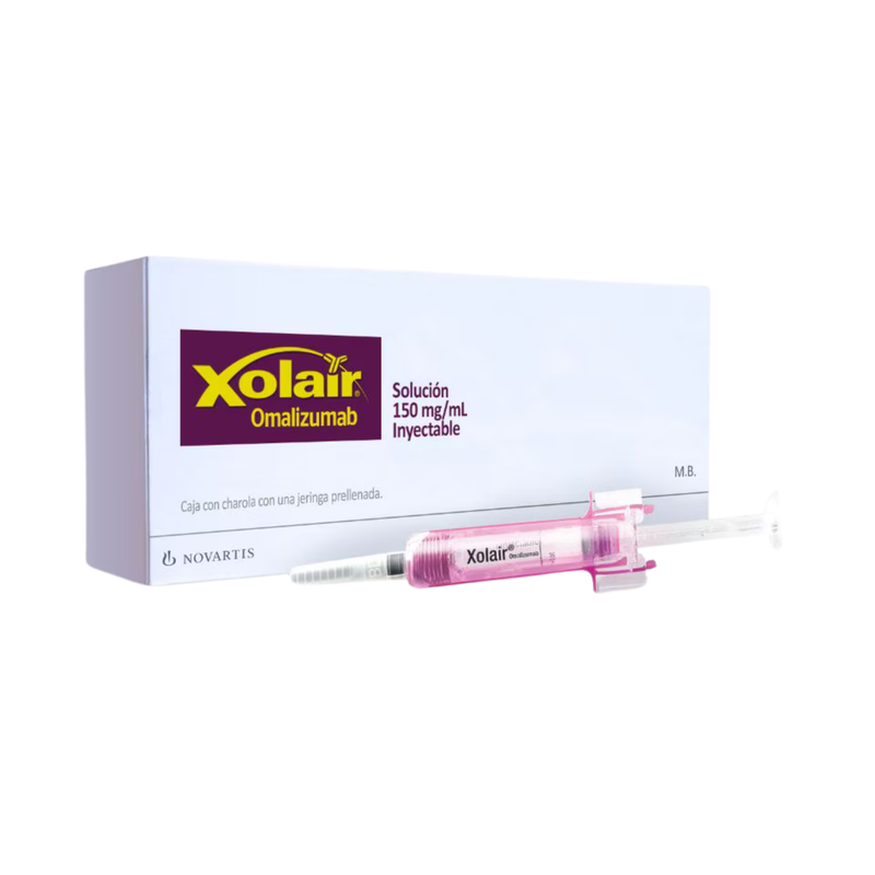 XOLAIR 150 mg, medicamento de alta especialidad utilizado en Neumología.
