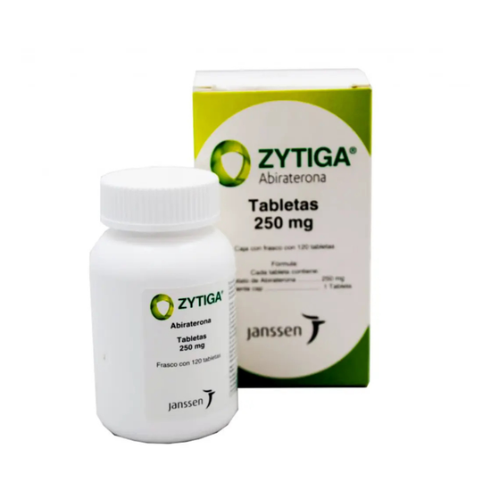 ZYTIGA 250 mg, medicamento de alta especialidad utilizado en Oncología.
